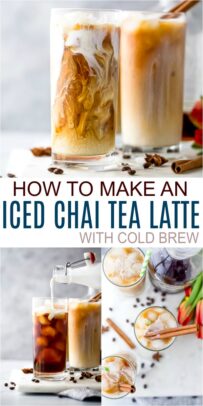 pinterest image for easy iced chai tea latte recipe