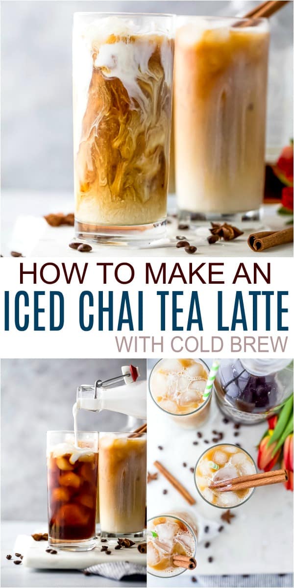 pinterest image for easy iced chai tea latte recipe