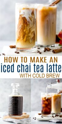 pinterest image for easy iced chai tea latte recipe