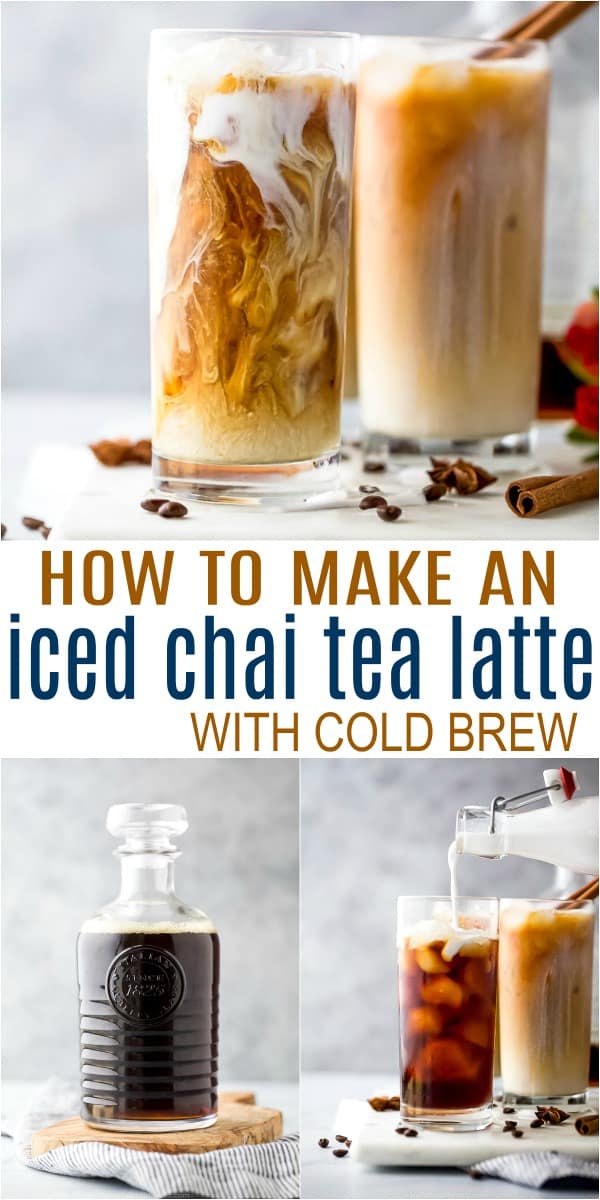 pinterest image for easy iced chai tea latte recipe