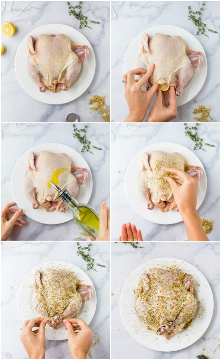 step by step photos of how to make the perfect roasted chicken