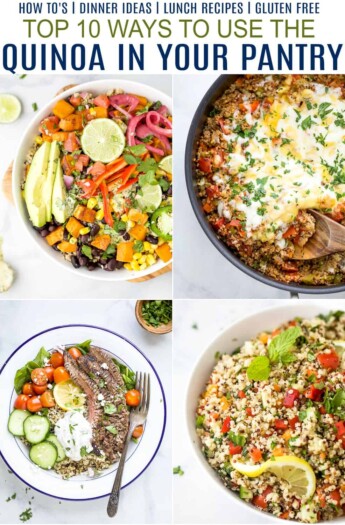 pinterest image for top 10 ways to use the quinoa in your pantry