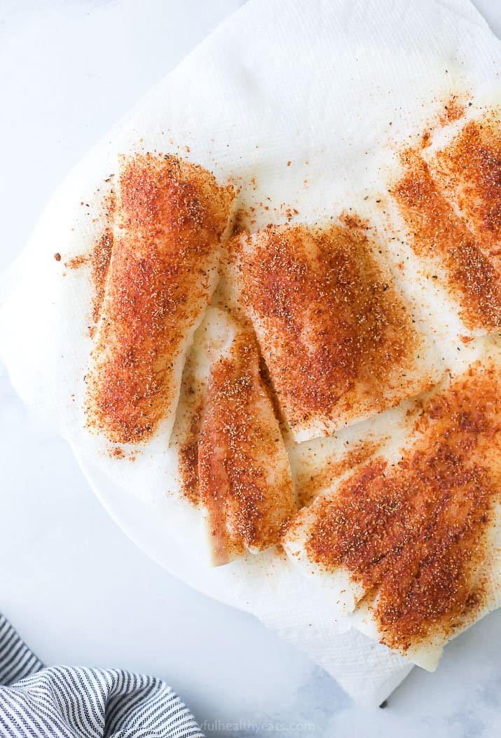 seasoned cod for baja fish tacos