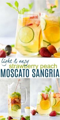 pinterest image for strawberry peach moscato sangria