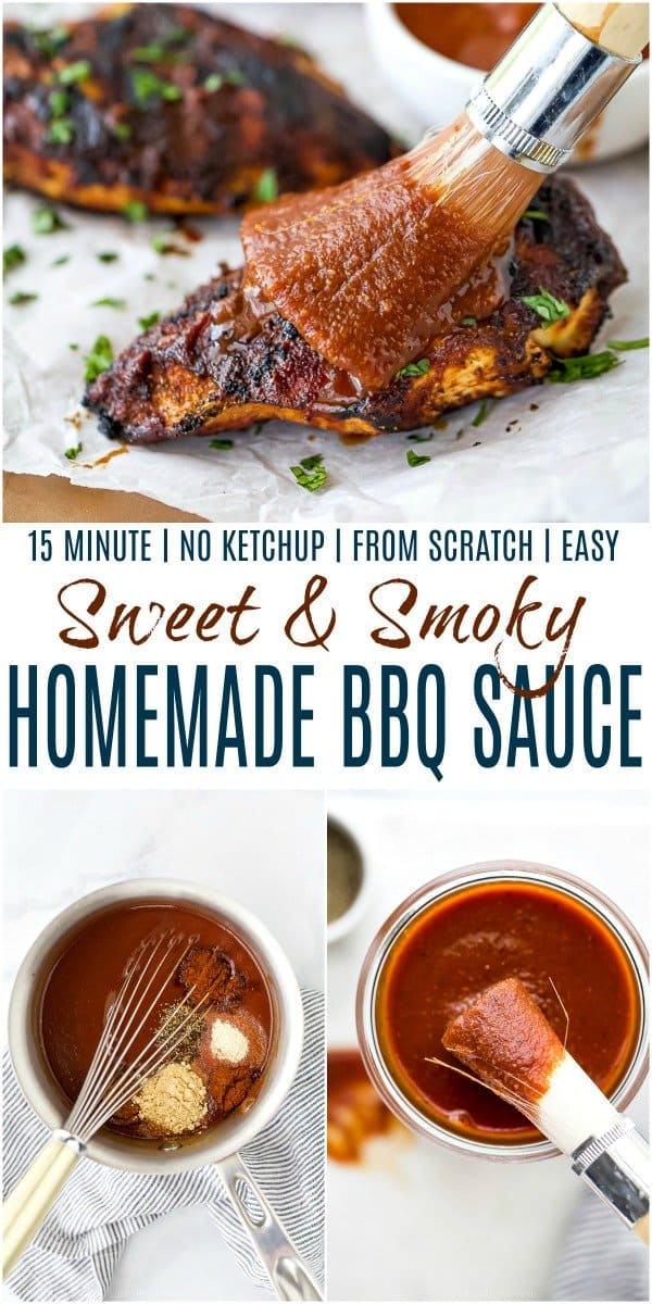 pinterest image for epic sweet smoky homemade bbq sauce 