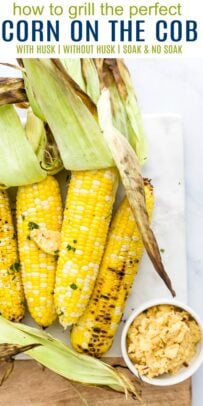 Pinterest image for how to grill corn on the cob.