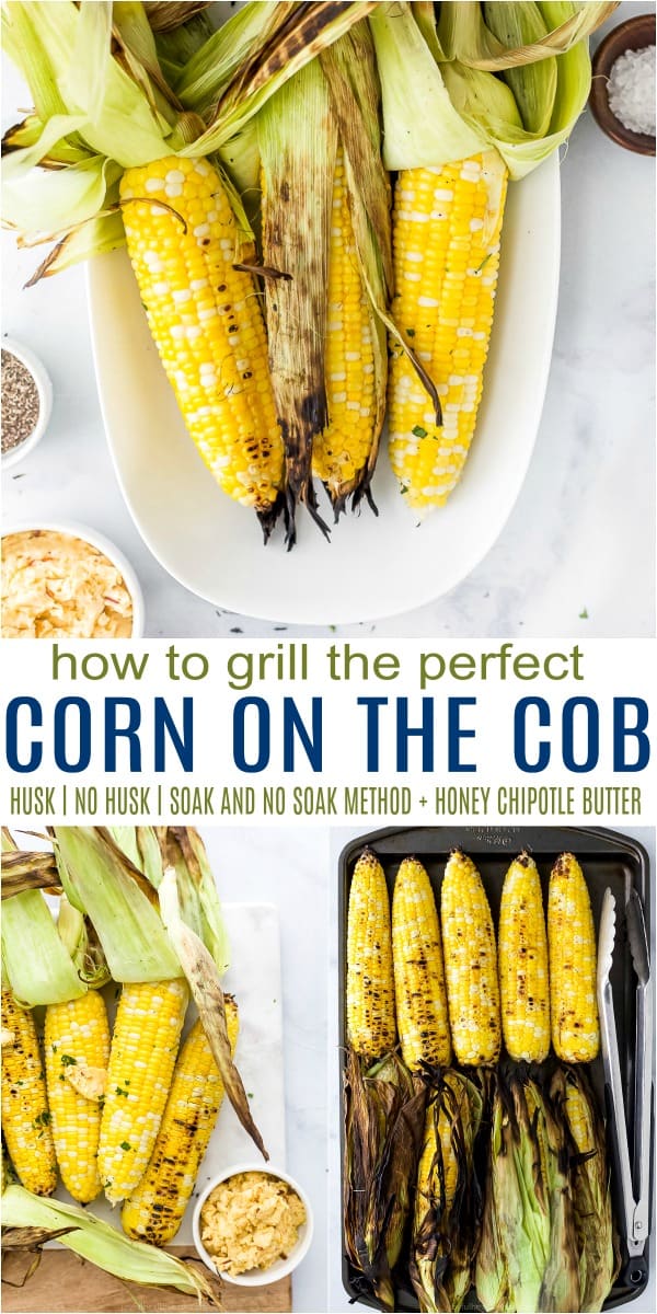pinterest image for how to grill corn on the cob perfectly