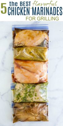 pinterest image for best 5 flavorful chicken marinades for grilling