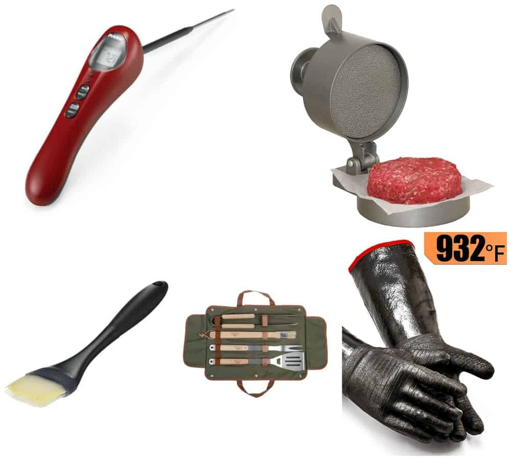 a collection of my favorite go to grilling tools and accessories