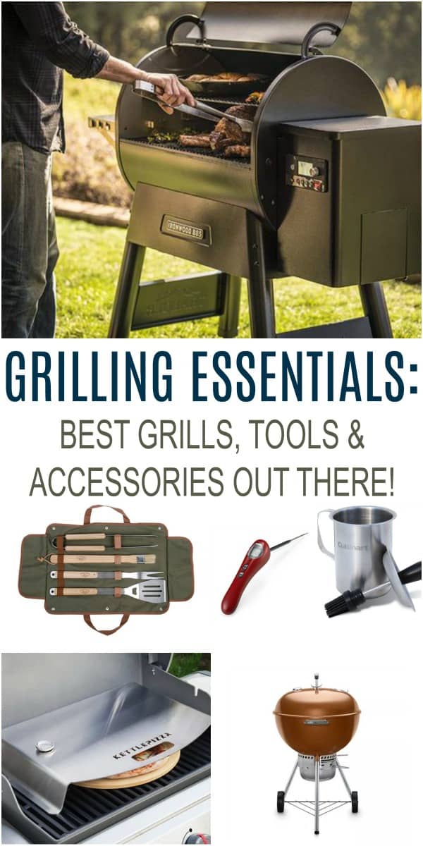 pinterest image for The Grilling Essentials Guide: Best Grilling Tools & Accessories