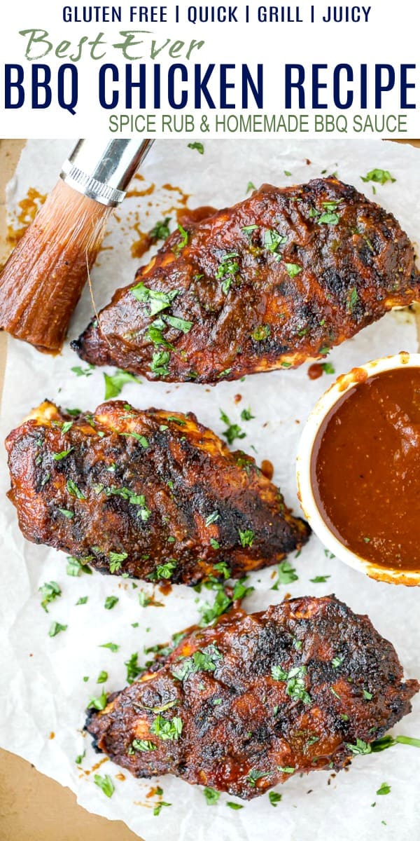 pinterest image for best ever bbq chicken recipe