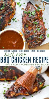 pinterest image for best ever bbq chicken recipe