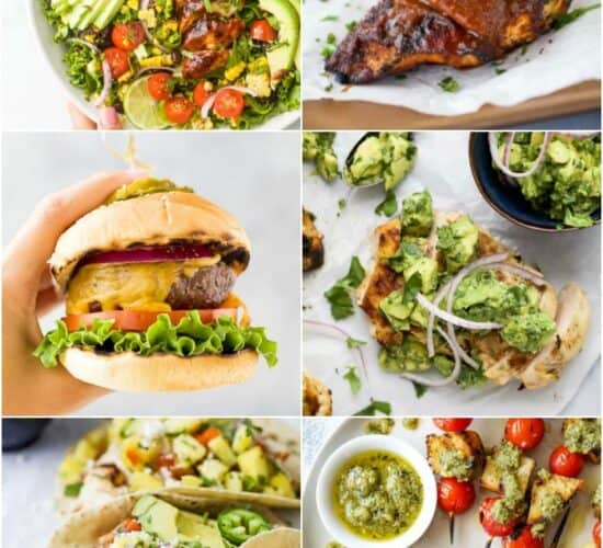 feature collage for 30 quick easy grill recipes
