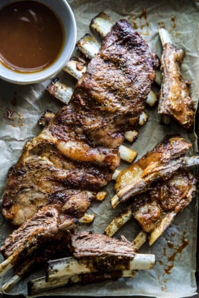 BBQ Bourbon Grilled Lamb Ribs