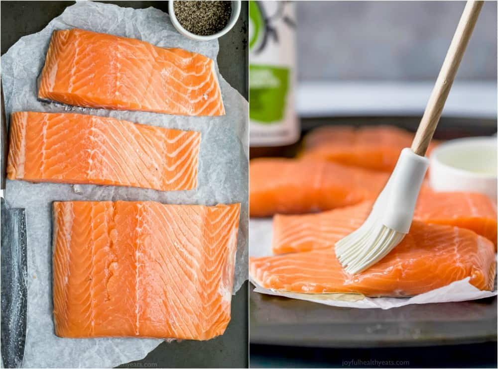 process of how to grill salmon