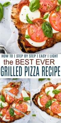 pinterest image for the best grilled pizza recipe