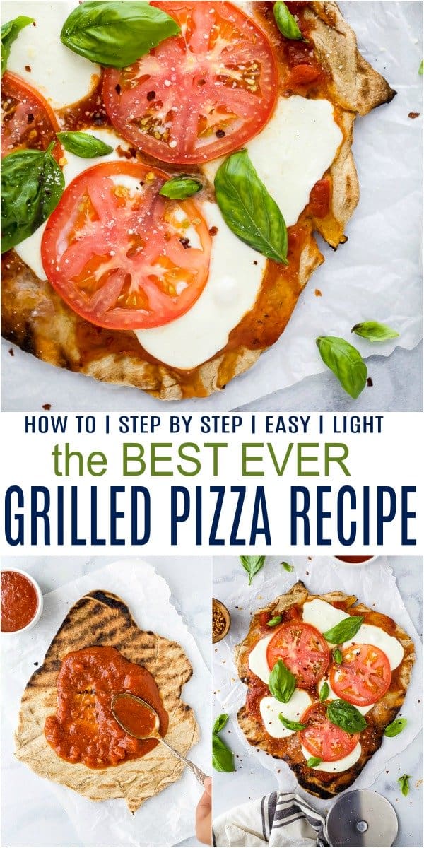 pinterest image for the best grilled pizza recipe