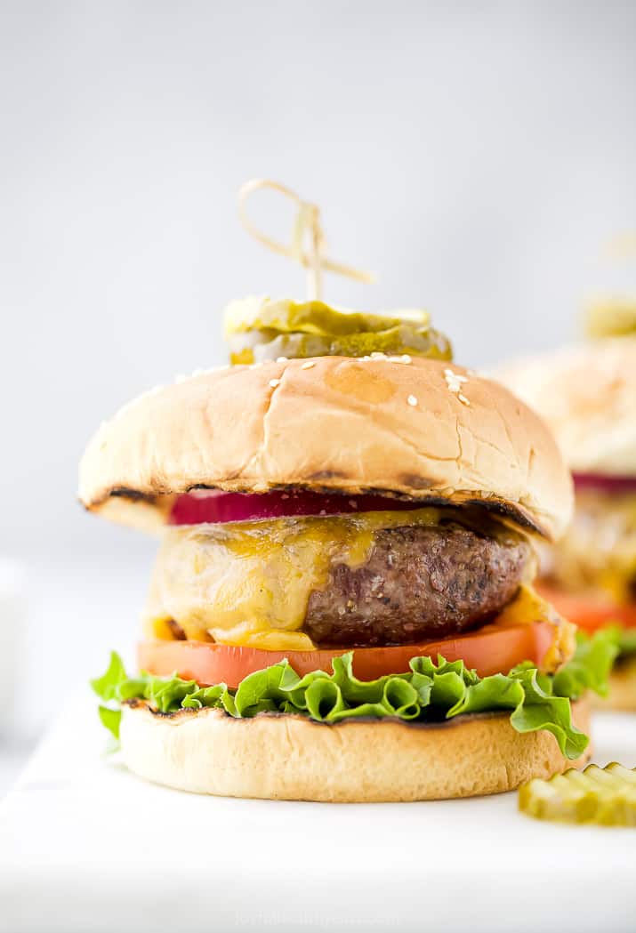 close up of best grilled burger