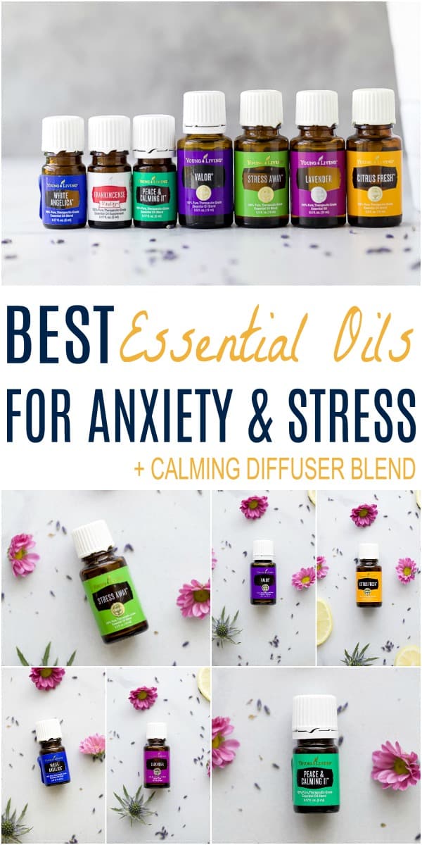pinterest collage for best essential oils for calming anxiety