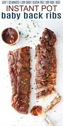 pinterest collage for easy instant pot baby back ribs