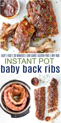 pinterest collage for easy instant pot baby back ribs