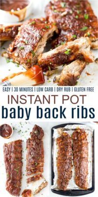 pinterest collage for easy instant pot baby back ribs