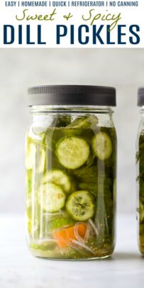 pinterest image for best refrigerator dill pickles