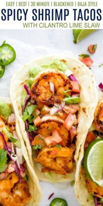 pinterest image for best spicy shrimp tacos