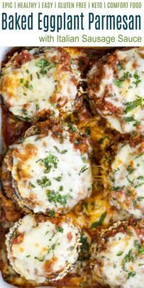 pinterest collage for epic baked eggplant parmesan