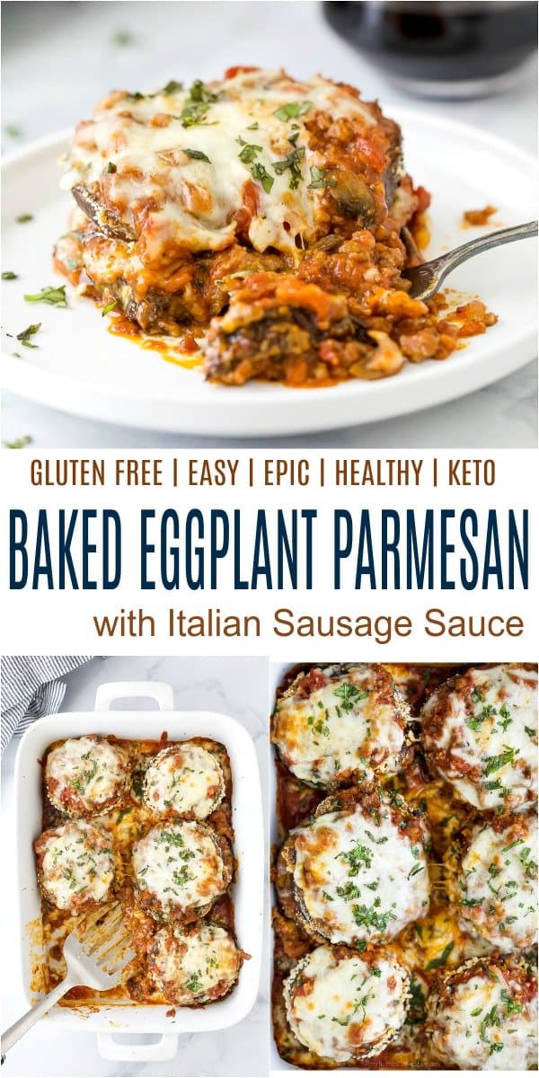 pinterest collage for epic baked eggplant parmesan