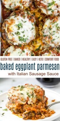 pinterest collage for epic baked eggplant parmesan