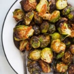 Easy Crispy Garlic Parmesan Air Fryer Brussel Sprouts