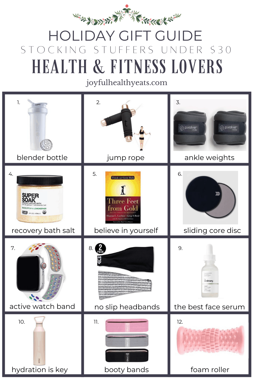 The Gift Guide for the Health & Fitness Lover + Gifts Under $30