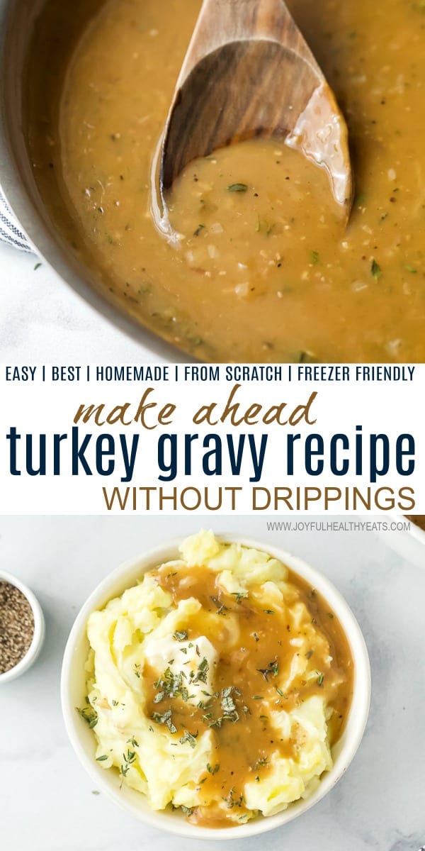 The Best Turkey Gravy Without Drippings | Joyful Healthy Eats