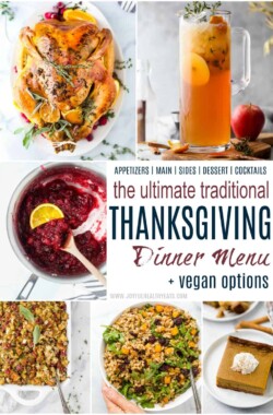 pinterest image for ultimate traditional thanksgiving menu