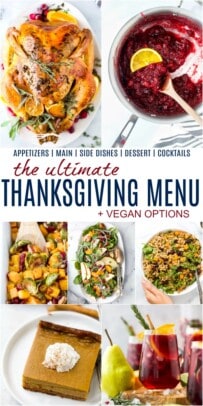 pinterest image for thanksgiving menu