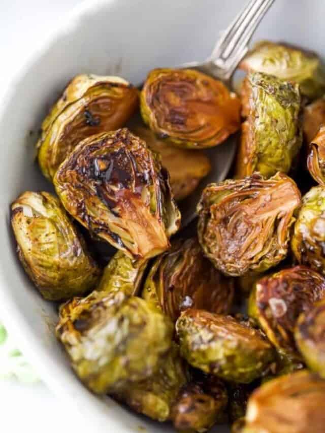 crispy balsamic brussel sprouts