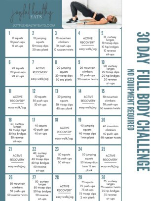 pinterst image for 30 day workout challenge