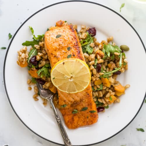 Air Fryer Maple Dijon Salmon | Joyful Healthy Eats