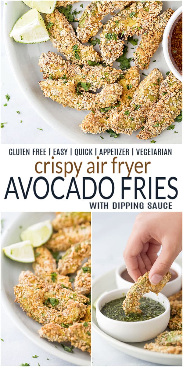 pinterst image for air fryer avocado fries