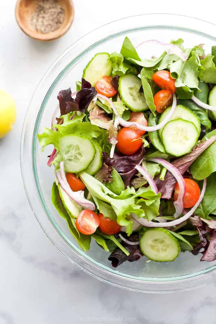 bowl filled with salad