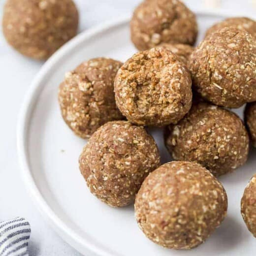 plate filled with protein balls