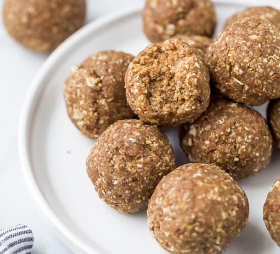 plate filled with protein balls