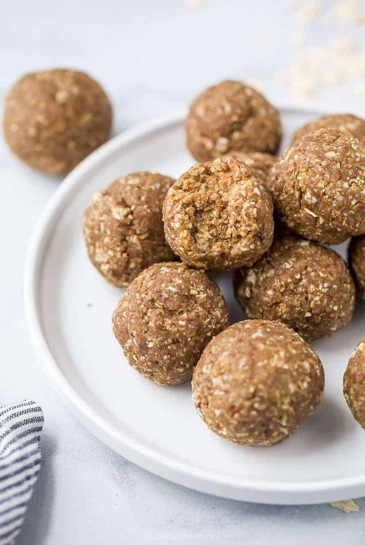 plate filled with protein balls