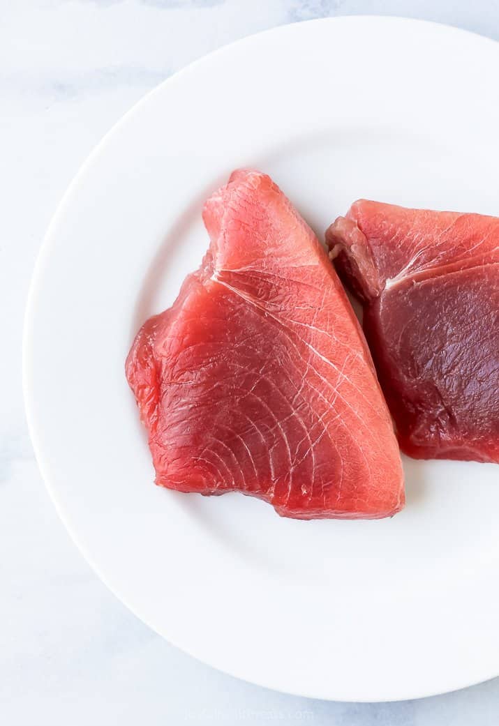 Sushi-Grade Bluefin Tuna on a Plate