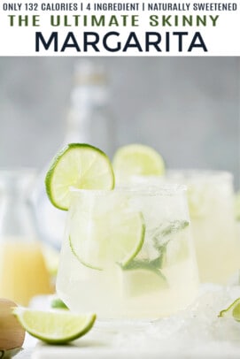 pinterest image for the ultimate skinny margarita recipe