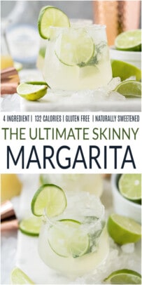 pinterest image for the ultimate skinny margarita recipe