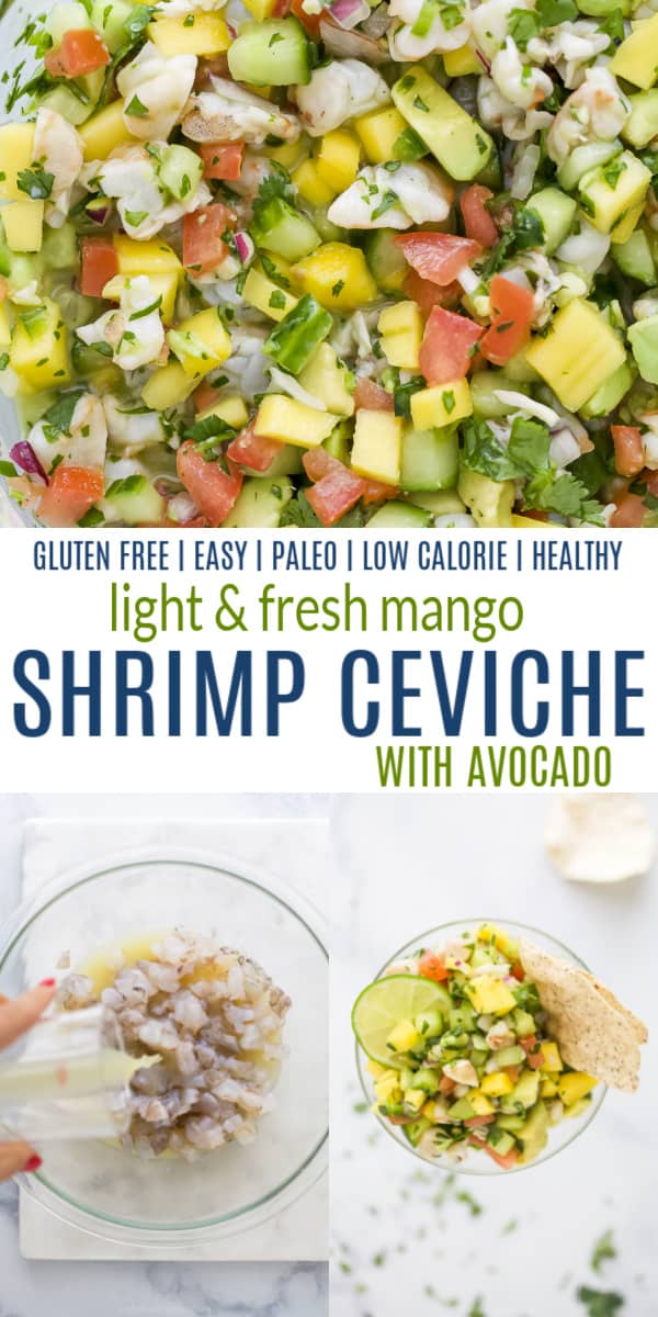 pinterest image for mango shrimp ceviche