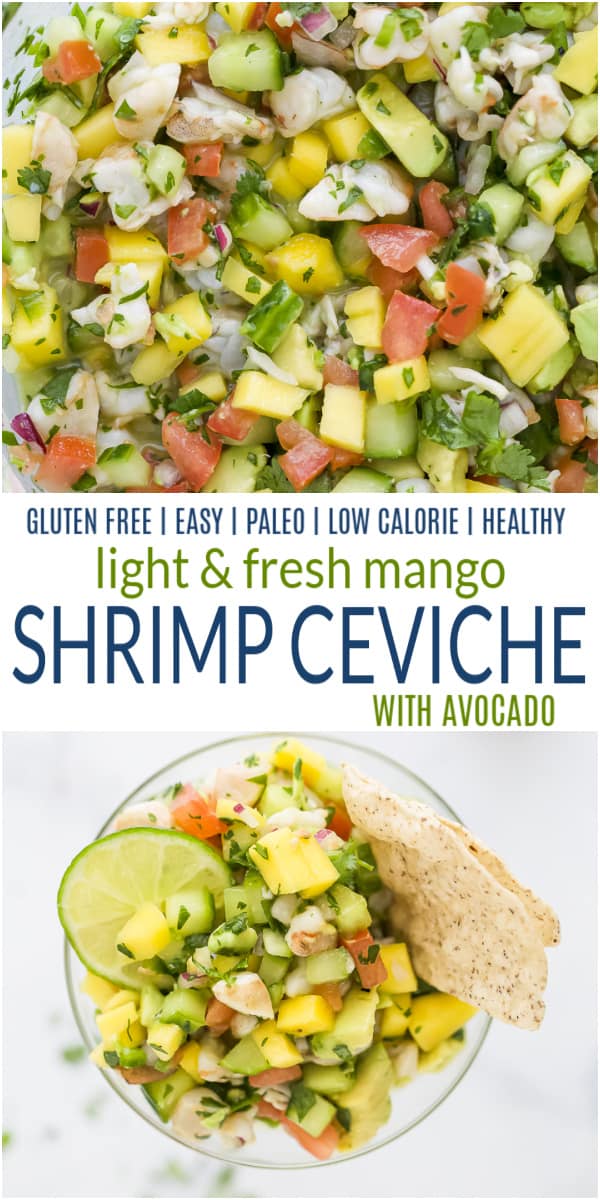 pinterest image for mango shrimp ceviche