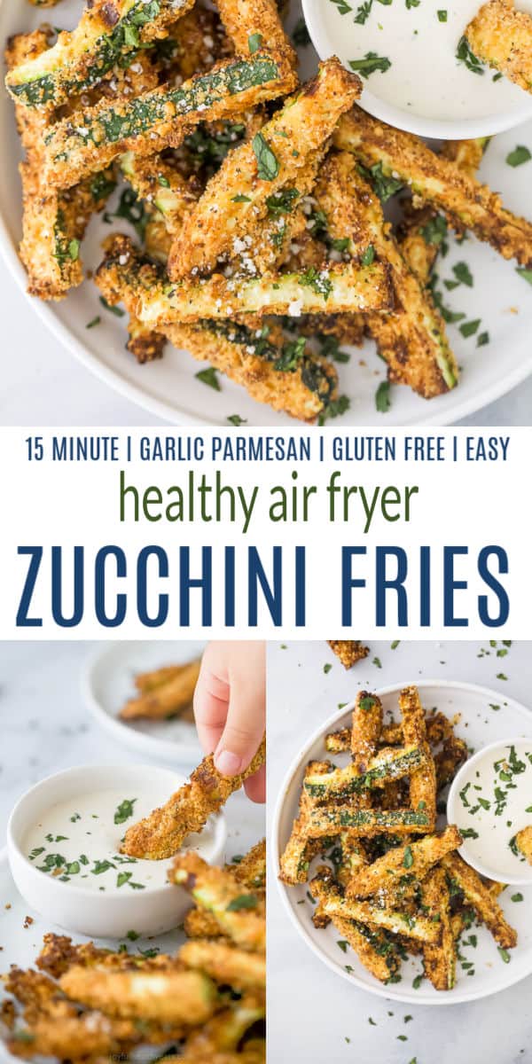 Crispy Healthy Air Fryer Zucchini Fries | Zucchini Chips